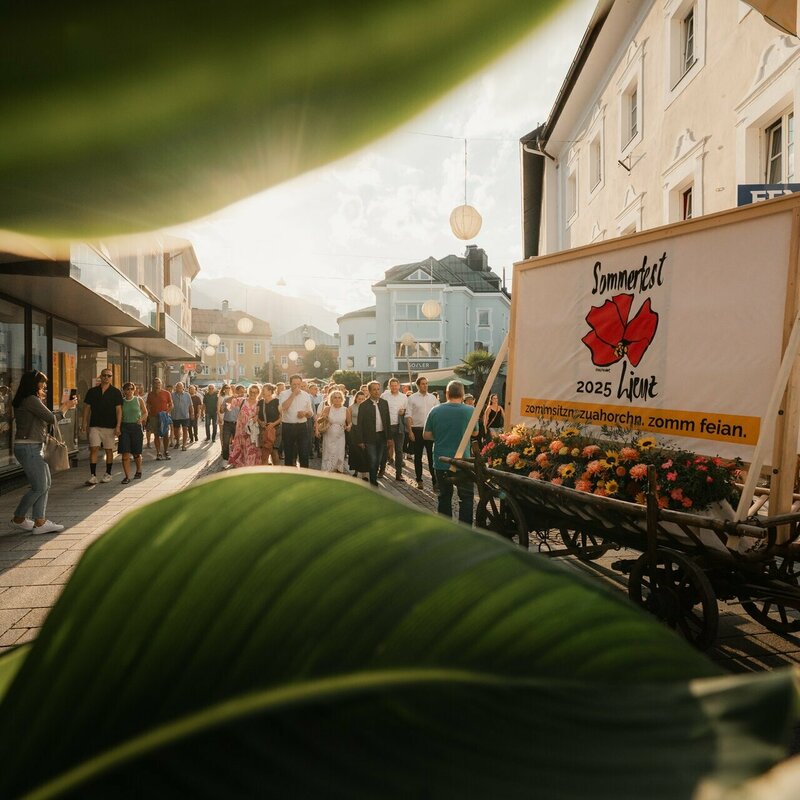 Sommerfest Lienz, Foto der Menschenmenge bei der Veranstaltung.