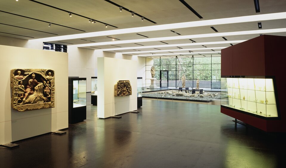 Schauraum des archeologischen Museums Aguntum in Dölsach