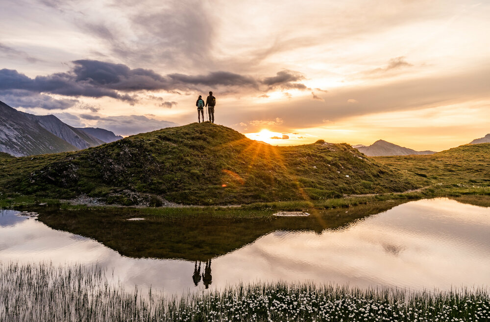 Etappe 9 - Sonnenuntergang nahe Glorerhütte Etappe 9 - Sonnenuntergang nahe Glorerhütte