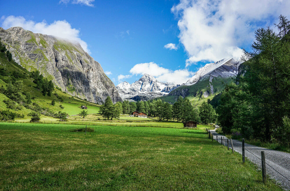 Blick auf Großglockner vom Lucknerhaus aus. 