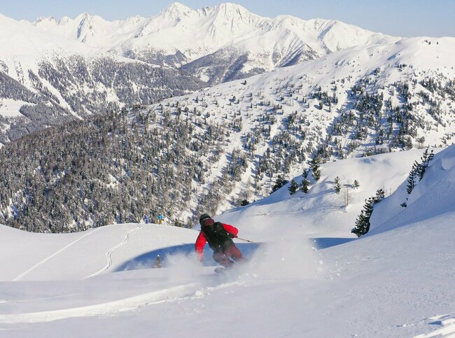 Skitour Abfahrt inVillgraten Nahaufnahme bei der Abfahrt bei der Skitour in Villgraten