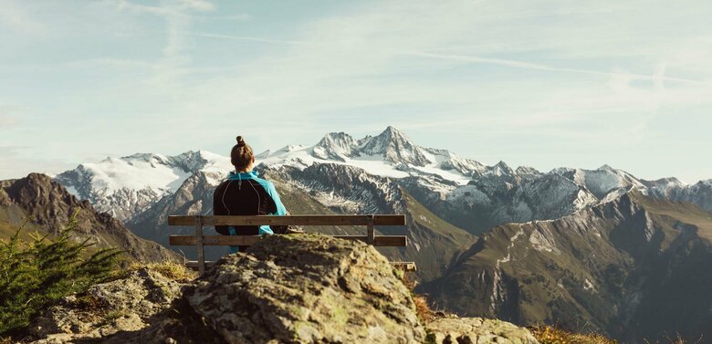 Bergsommer Osttirol Blick von der Adlerlounge auf den Großglockner