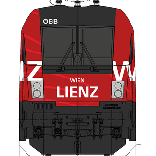 Das Mockup zeigt ein Osttirol-Branding einer Taurus-Lokomotive 1116.