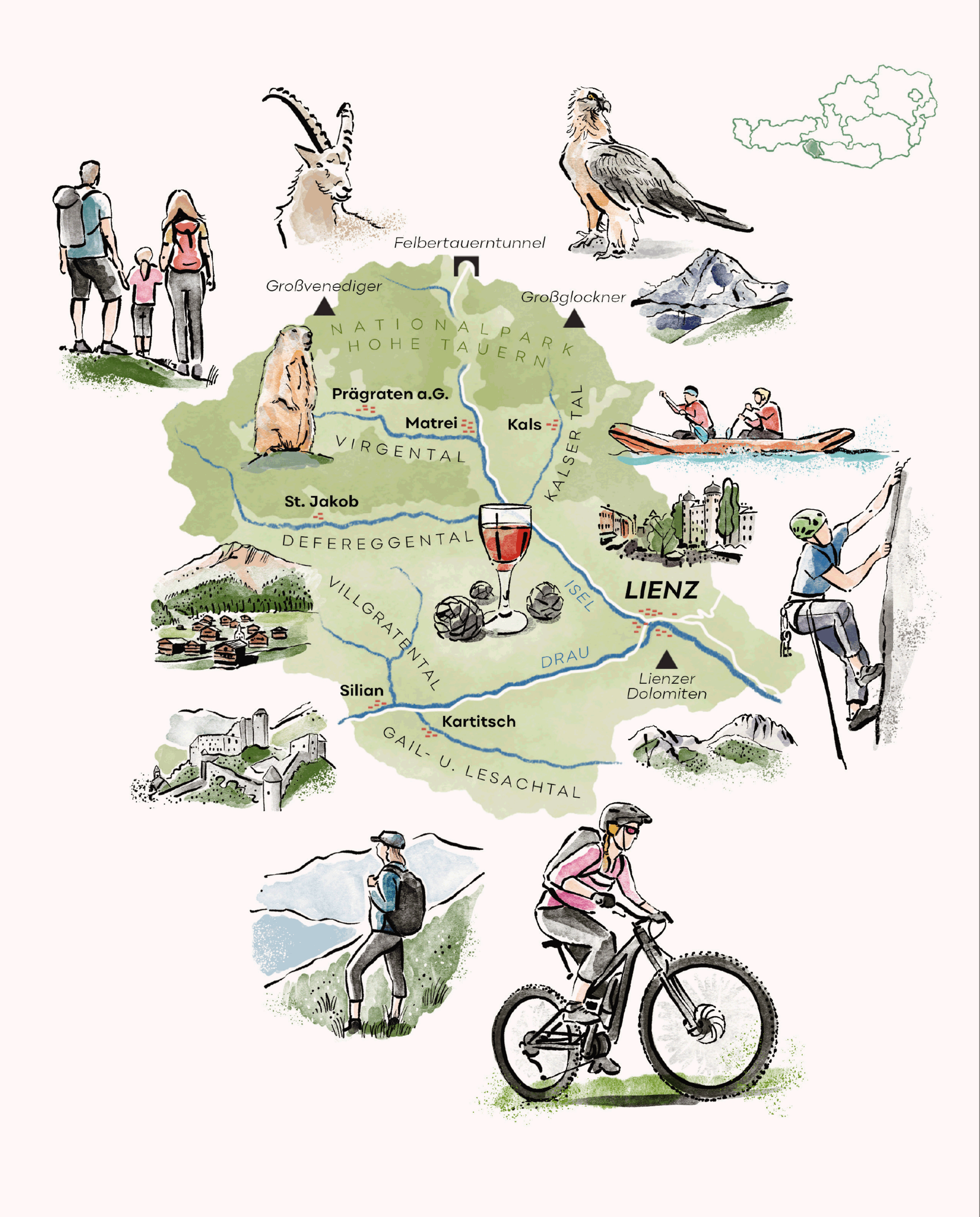 osttirol-karte-gezeichnet-c-andreas-posselt Osttirol Karte gezeichnet