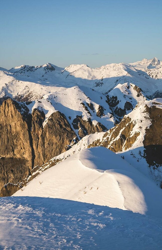 Blick auf den Golzentipp in Obertilliach