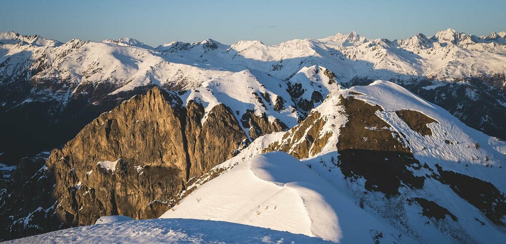 Blick auf den Golzentipp in Obertilliach