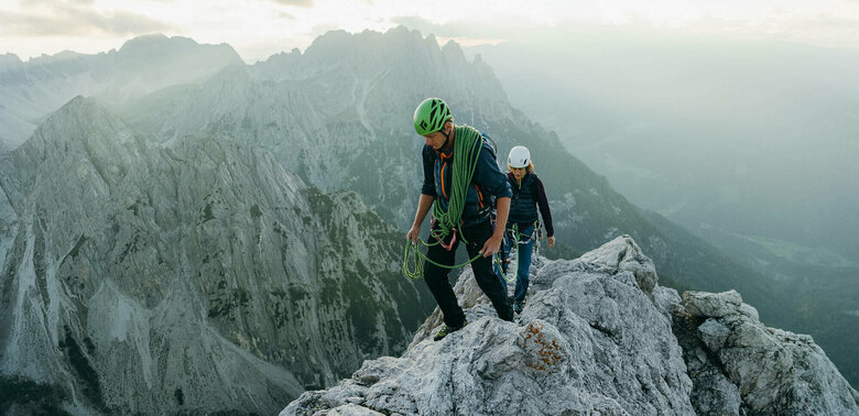 Mehrseillaengen Alpenrautekamin Lienzer Dolomiten