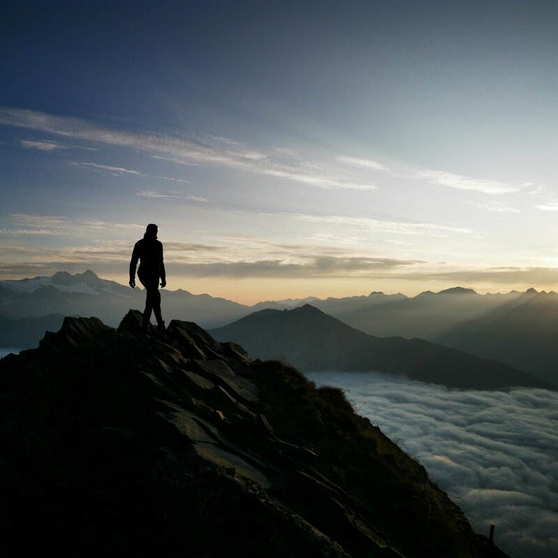 Bergsteiger auf dem Großen Zunig Bergsteiger am Großen Zunig