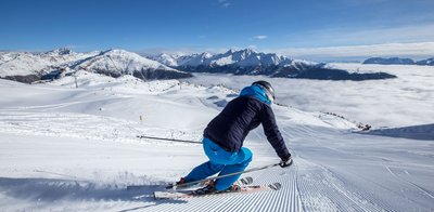 Skifahrer Skizentrum Sillian Hochpustertal