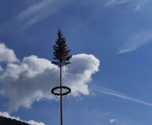 Maibaumverlosung mit Konzert der Musikkapelle in Obertilliach